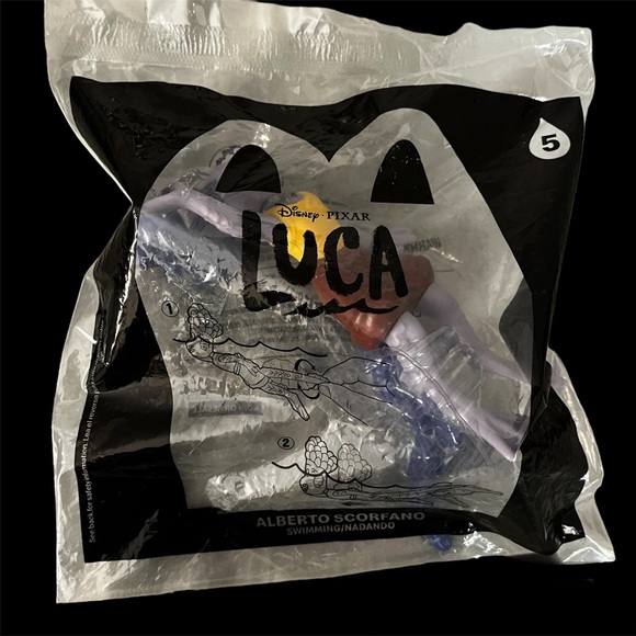 ηεψ Luca Pixar McDonald's Happy Meal Toy #5 Swim Figure Alberto Scorfano Perfect - Picture 10 of 12